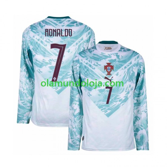 Camisola Portugal Cristiano Ronaldo 7 Homem Equipamento Segundo Copa do Mundo 2026 Manga Comprida